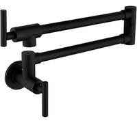 Robinet de remplissage mural en laiton - Pivotant et pliable avec bras à double articulation, idéal pour évier de cuisine, installation simple d'eau froide, design peu encombrant