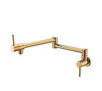 Robinet De Remplissage Pot, Cuisine En Laiton À Montage Mural D'évier Pliant Extensible Double Articulation Bras Oscillant Simple Eau Froide,E(D)