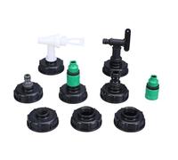Robinet de réservoir IBC en plastique, filetage S60x6 de 1/2 pouces, adaptateur 15mm, raccord de tuyau d'arrosage avec vanne de commutation, raccords de réservoir d'eau(072)