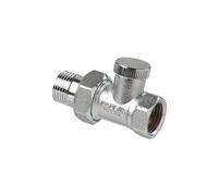 Robinet de retour pour radiateur TEIDE PLUS, droit, 12GW, chromé (écrou en métal) ARCO 507365
