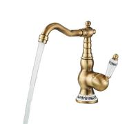 Robinet de salle de bain antique en laiton, une main, bobine de plaque céramique, 23cm x 31cm