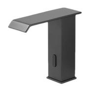 Robinet de salle de bain automatique en laiton avec capteur infrarouge noir cascade mitigeur pour évier design sans contact robinets de salle de bain modernes économiseur d'eau écologique