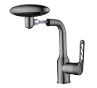 Robinet de salle de bain - Barre d'évier - Robinet en acier inoxydable - Robinet rotatif à 360 ° - Avec une poignée - 4 modes - Matériel pour la blanchisserie - Toilettes et salle de douche