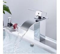 Robinet de Salle de Bain Cascade en Laiton Solide - CECIPA - Brillant - Gris