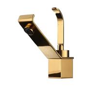 Robinet de salle de bain chaud et froid Mitigeur d'eau à trou unique Poignée unique Cascade Lavabo Robinets (Or)