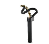 Robinet de salle de bain doré, lavabo noir, laiton gris, mitigeur de lavabo, cascade d'eau chaude et froide(Tall black n gold)