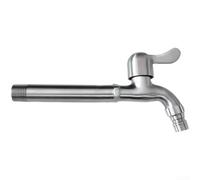 Robinet de salle de bain en acier inoxydable avec options de bec étendu et ctivée à ouverture rapide pour une distribution d'eau contrôlée (bec pointu 20 cm)