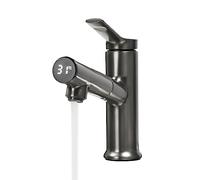 Robinet de salle de bain extensible avec LED, G1/2", mitigeur monocommande extensible avec douchette, mélangeur d'eau chaude et froide, robinet de cuisine