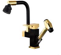 Robinet de salle de bain extractible pour lavabo en aluminium rotatif à 360° multifonction universel avec mitigeur pulvérisateur-B-B nécessaire petit cadeau