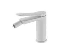 Robinet de salle de bain Krobec, mitigeur monocommande avec douchette rotative, robinets pour lavabo et bidet, aérateur amovible, H59 Laiton blanc mat, eau chaude et froide, sans plomb.