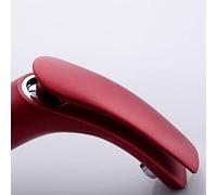 Robinet de salle de bain moderne en forme de grue rouge - Robinet mélangeur chaud et froid, luminaires d'évier élégants pour un usage domestique et commercial, mise à niveau parfaite pour lavabos