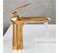 Robinet de salle de bain moderne en laiton - Robinet mélangeur d'eau chaude et froide à poignée unique pour l'extérieur Robinet d'évier à double contrôle avec tuyau - Élégant et fonctionnel pour toute