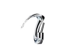 Robinet de salle de bain noir en laiton doré, mitigeur cascade eau chaude et eau froide, mitigeur de lavabo, montage sur pont(Chrome short)