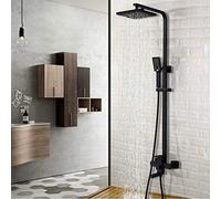 Robinet de salle de bain noir mat - Robinet de douche mural pour baignoire - Mitigeur de douche