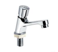 Robinet de salle de bain publique à bouton poussoir d'eau froide en laiton avec temporisation d'arrêt G1/2 pour hôtel, cuisine, salle de bain, robinet d'évier