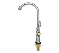 Robinet de salle de bain - Robinet de lavabo rétro rotatif pour évier de bar | Laiton avec finition chromée Spout pivotant pour extérieur jardin comptoir de balcon lavabo comptoir de vanité