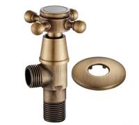 Robinet de salle de bain triangulaire avec finition élégante en laiton antique optimisé pour un débit d'eau efficace
