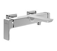 Robinet de salle de bain Villeroy & Boch Subway 3.0 TVT11200200061 avec inverseur, fixation murale, chromé