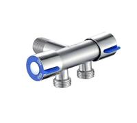 Robinet de salle de bains à Double commande, Double poignée, robinet d'eau froide en acier inoxydable, Machine à laver, robinet triangulaire