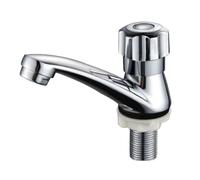 Robinet De Salle De Bains Monotrou - Robinet Pour Lavabo Élégant, Bouche De Distribution d'eau Chromée, Valve Anti-goutte, Mitigeur Monocommande, RobinetCompact Brillant, Bouche De Distribution Pour