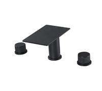 Robinet de Salle de Bains Robinet Mitigeur Cascade Noir Nouveau Robinet de Salle de Bain Moderne à Effet Cascade pour Lavabo Mitigeur Monobloc Robinets de Salle de Bain Eau Chaude Et Froide