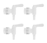 Robinet de Seau à BièRe, Seau d'Embouteillage en Plastique Robinet de Robinet BièRe Bec de Remplissage de Robinet en Plastique pour SystèMe de Fermentation Homebrewing Kit (4Pcs-Blanc)