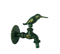 Robinet de sortie AquaCraft Nostalgia Bird 1/2 pouce 1001000119 en laiton patiné, avec rosace murale et raccord pour tuyau.