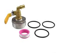 Robinet de sortie de rechange en acier inoxydable D50 avec entrée DN50 de 5,1 cm pour tonne ou tambour, design anti-fuite avec pièces en cuivre et 3 joints toriques, convient pour les applications