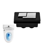Robinet de toilette - Acier inoxydable - Poussée - Bouton de chasse d'eau - Remplacement du réservoir d'eau - Bouton double réglable 38 mm - Signal de réservoir de salle de bain - Poignée en acier