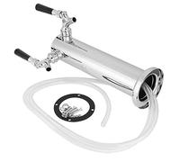 Robinet de tour à bière en acier inoxydable Double Tap Polied Installation facile pour la maison Bar Cuisine Festivals Pic en argent Silver 3 pouces de diamètre