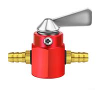 Robinet de valve de carburant de 6 mm compatible avec les pièces d'accessoires de carburateur de scooter, valve de commutateur de réservoir de carburant en alliage d'aluminium, 4,4 x 3,1 cm (rouge)