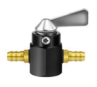 Robinet de valve d'essence de moto fabriqué en alliage d'aluminium, compatible avec un tuyau d'huile de 6 mm de diamètre pour un meilleur contrôle du carburant (noir)