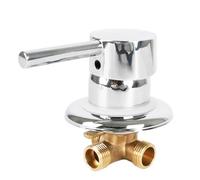 Robinet de vanne G1/2", mitigeur de cabine de douche eau chaude et froide mitigeur deux en un robinet en laiton robinet de douche sortie inverseur, robinet de douche encastré