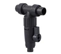 Robinet de Vidange d'Aquarium, Connecteur Directionnel 3 Voies pour | Construction Plastique Compatible Tuyau 16/22mm Design Stable 3 Voies Contrôle Niveau d'Eau Facile Usage Aquarium Domestique