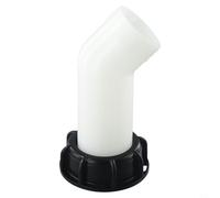 Robinet de vidange de pluie de 5,1 cm pour réservoir d'eau IBC de 1000 l, bouchon noir, tuyau de valve avec écrou de jardin fileté, accessoire de raccord étendu (étendu)