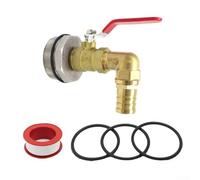 Robinet de vidange de rechange en acier inoxydable pour bidon d'huile et réservoir d'eau de 200 L, design anti-fuite avec résistance à l'acide et aux alcalins, joints d'étanchéité et ruban en latex