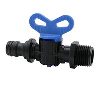 Robinet de vidange en polypropylène avec filetage extérieur I 1/2" I Robinet d'écoulement pour citerne d'eau de pluie et tuyaux I Robinet de jardin I Raccord I bm184