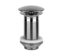 Robinet de vidange Gessi 1 1/4 avec vidange ouverte pour lavabos sans trop-plein, longueur de tige 100mm, 1391, 01391706, Couleur: Métal noir PVD