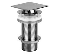 Robinet de vidange Gessi 1 1/4 avec vidange ouverte pour lavabos sans trop-plein, robinet à tige min. 14mm/max.3mm, 29082706, Couleur: Métal noir PVD