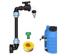 Robinet de vidange IBC en col de cygne : adaptateur de conteneur IBC, accessoire de réservoir IBC, adaptateur de réservoir d'eau, robinet d'arrêt S60 x 6 robinet d'arrêt 3/4 pouces pour réservoir