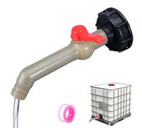 Robinet de vidange IBC, robinet Ibc avec filetage S60 x 6, joint d'étanchéité et bande d'étanchéité, accessoires de réservoir Ibc en polyéthylène, robinet d'écoulement de citerne d'eau de pluie