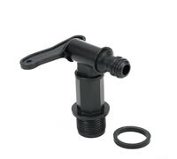 Robinet de vidange pour réservoir d'eau potable ou déchets frais avec adaptateur de filetage BSP pour caravane, camping-car ou bateau, valve à levier en plastique pour connexion de tuyau flexible et
