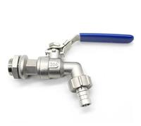 Robinet d'eau à bille en acier inoxydable 304, raccord mâle BSP 1/2", 3/4" 1", for tuyau d'arrosage extérieur.(DN20 3l4 BSP BSP Male)