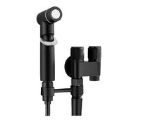 Robinet d'eau à double commande en acier inoxydable - Répartiteur de robinet 1 entrée/2 sorties for évier salle bain et cuisine, pulvérisateur buse réglable(Black copper)