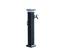 Robinet d'eau à montage au sol, Solar LED Outdoor Garden Faucet With Double Outlet And Multiple Sizes(79x16cm/31x6in)
