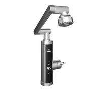 Robinet d'eau chaude électrique avec buse universelle, robinet de chauffage instantané pour cuisine, robinet d'eau chaude en acier inoxydable alimentation robinet d'eau chaude et froide avec affichage