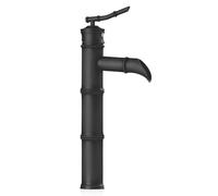 Robinet d'eau chaude et froide à double usage vintage pour les toilettes et le bassin, conception résistante aux éclaboussures, robinets ménagers du modèle noir