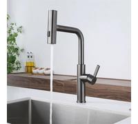 Robinet d'eau chaude et froide en eau chaude, bassin de lavage de légumes, lavabo à vaisselle, robinet chaud et froid, robinet croix gris de pluie (tuyauterie)