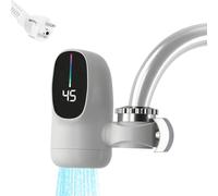 Robinet d'eau chaude instantanée 3000 W - Mélangeur électrique avec écran de température LED | Chauffe-eau rapide pour salle de bain, cuisine, hôtel, camping-car, maison intérieure