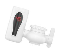 Robinet d'eau chaude instantanée, chauffe-eau instantané sans réservoir, robinet rotatif avec écran LED numérique, double fonction pour lavage des mains, cuisine, salle de bain, petits appartements